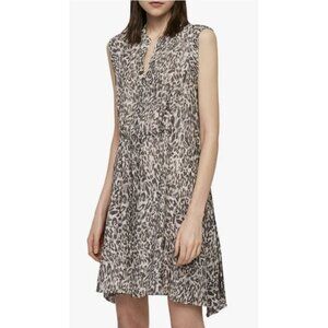 All Saints Women’s Clary Pattern Dress Sleeveless Mini Size Small Pink/Gray Sml